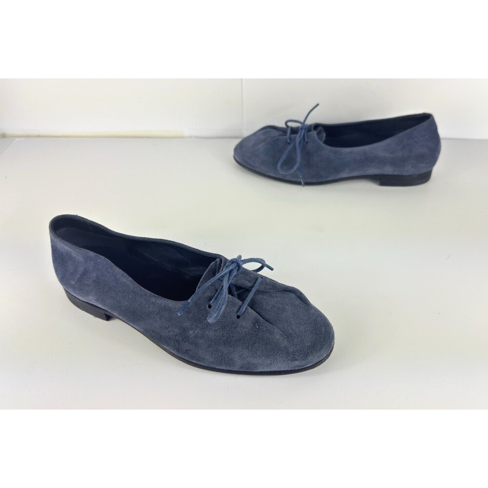 Officine Creative OLIVER 102 Blue Zaffiro Suede Ballet Flats EU 37 US 7 $625